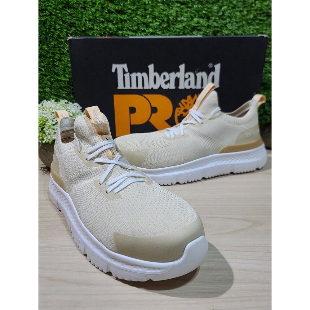 Timberland PRO Setra Knit Composite Safety Toe Sneakers - Beige/Almond US 9 NEW
